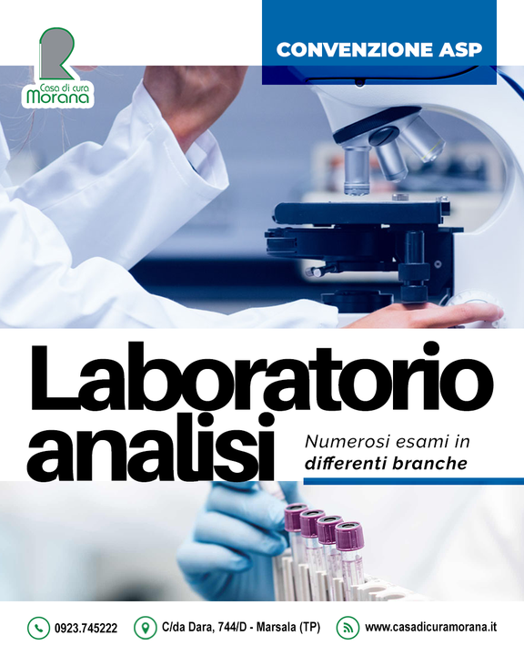 Il #laboratorio #analisi di Casa di Cura Morana esegue numerosi esami in differenti branche 🔬