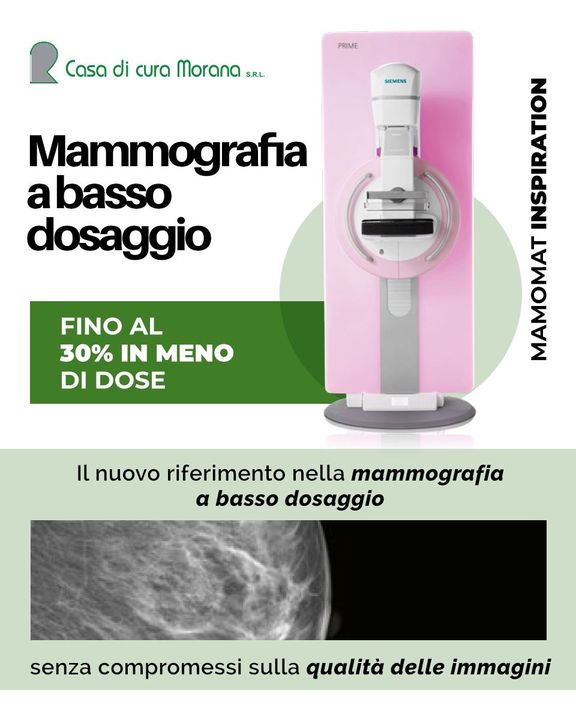 Presso Casa di Cura Morana adesso è possibile eseguire la mammografia a basso dosaggio con la #nuova #apparecchiatura MAMMOMAT Inspiration di Siemens Healthineers.